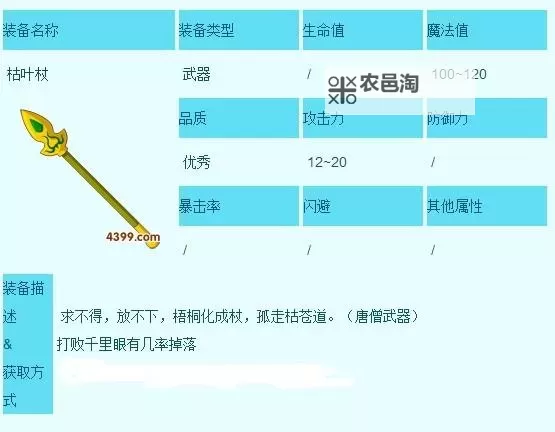 造梦西游3枯叶装备有啥用:功能详解与提升攻略图1