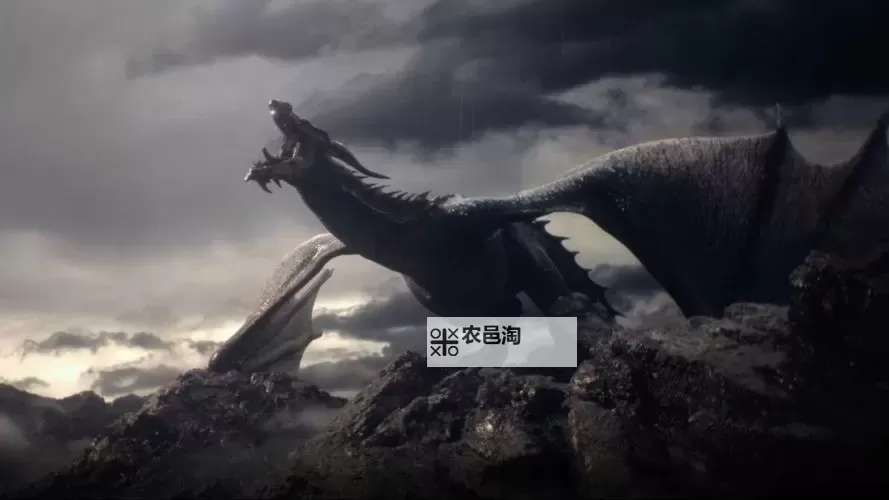 坐在黑色的巨龙上写作业视频：奇幻场景中的学习体验图1