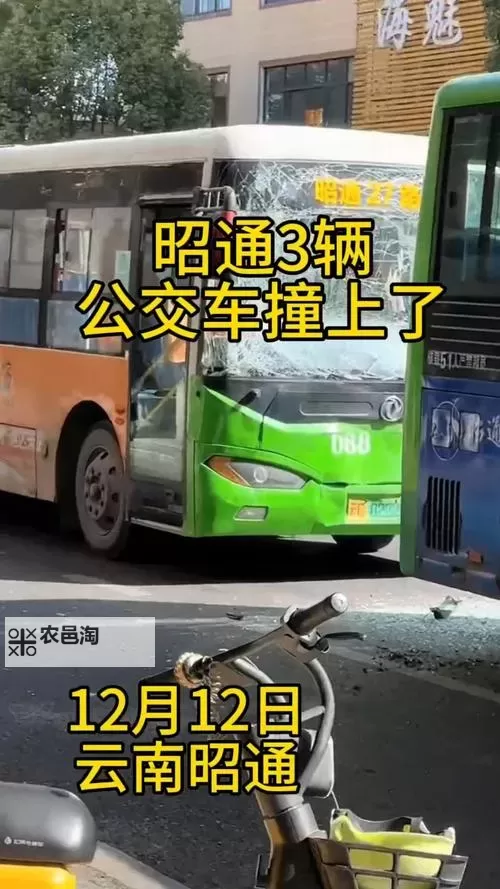 在公交车上被撞得一前一后:意外中的惊魂瞬间图1