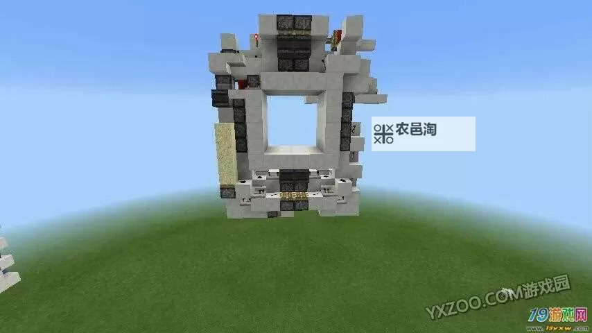 《我的世界》4X4镂空活塞门搭建图文教程 镂空活塞门怎么建造图2
