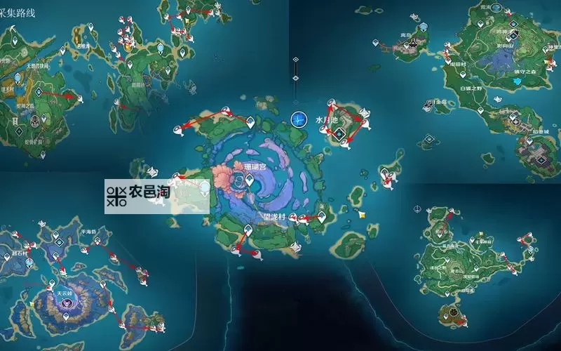 《原神》57个海灵芝位置与采集路线图2