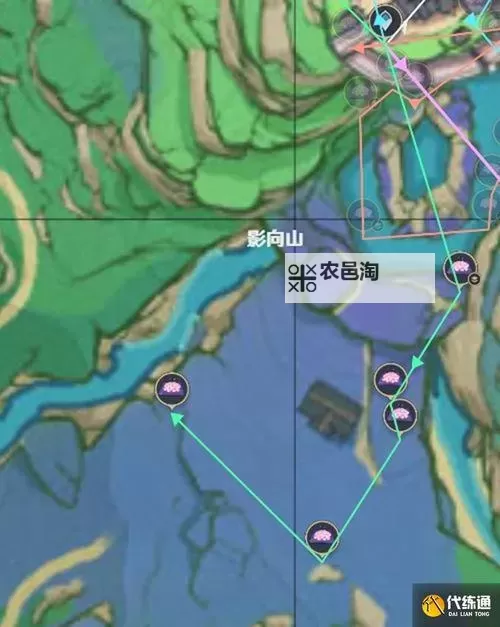 《原神》绯樱绣球收集路线 4.2神里绫人绯樱绣球位置图1