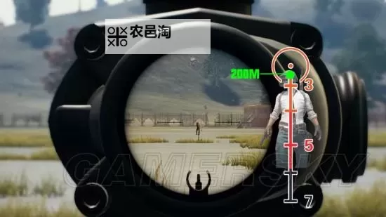 《绝地求生》4倍镜各距离瞄准点 绝地求生新版4倍镜怎么用图1