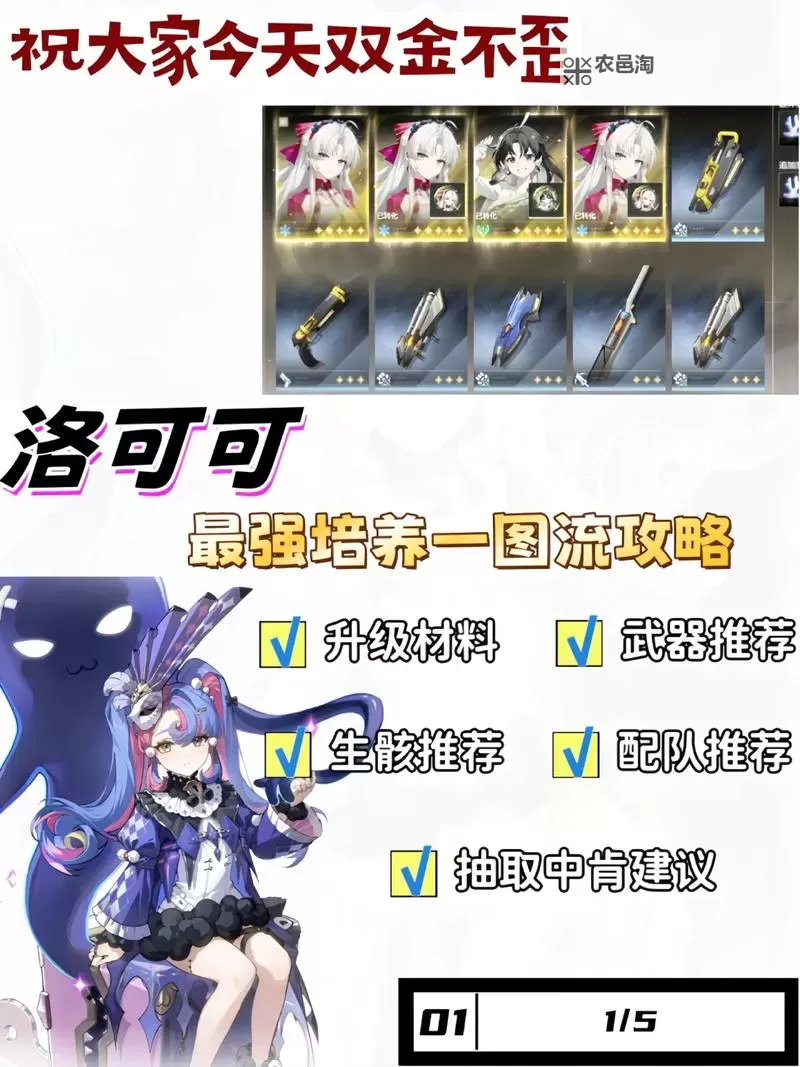 《鸣潮》洛可可养成一图流 洛可可武器及声骸推荐图1