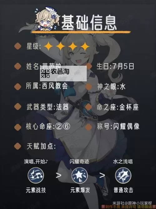 《原神》4.5芭芭拉流派配队推荐与出装分享图1