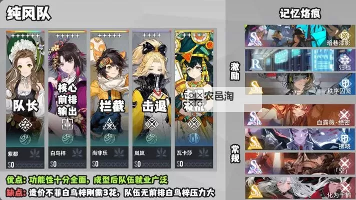 《白荆回廊》新手向队伍搭配推荐图1