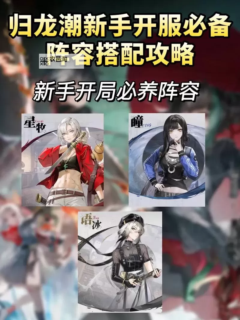 《归龙潮》开服自选角色推荐图1