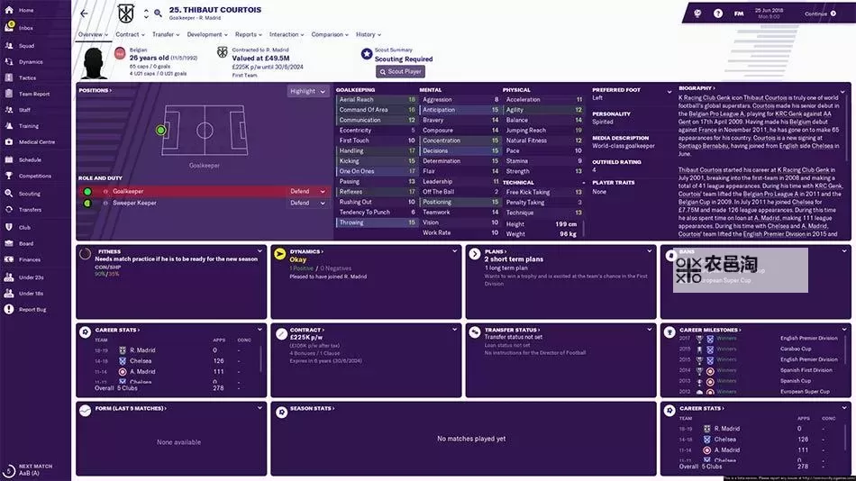 足球经理2015(FM2015) 意甲主要球队球员属性图图1